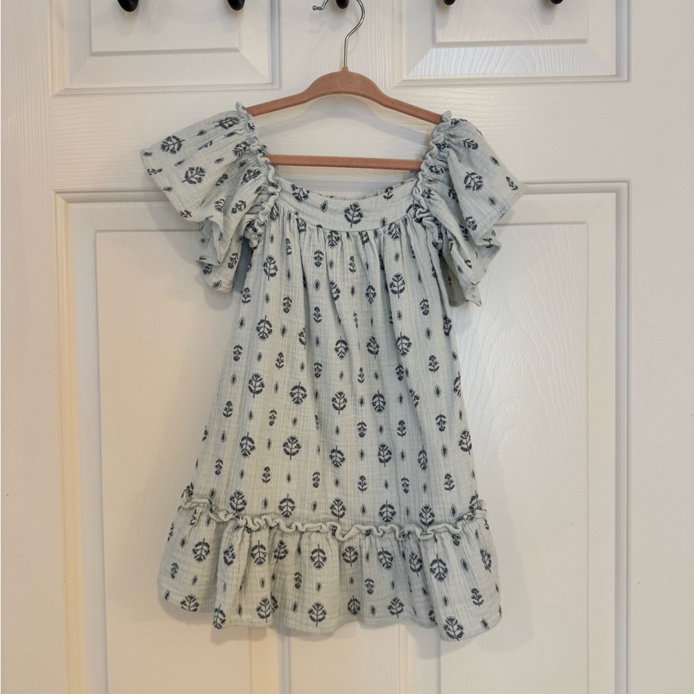 Floral White Kids Casual Dress